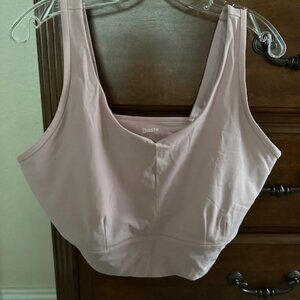 Duluth Trading Women Plus Size 1X Pink Armachillo Cooling Longline Bra Padded